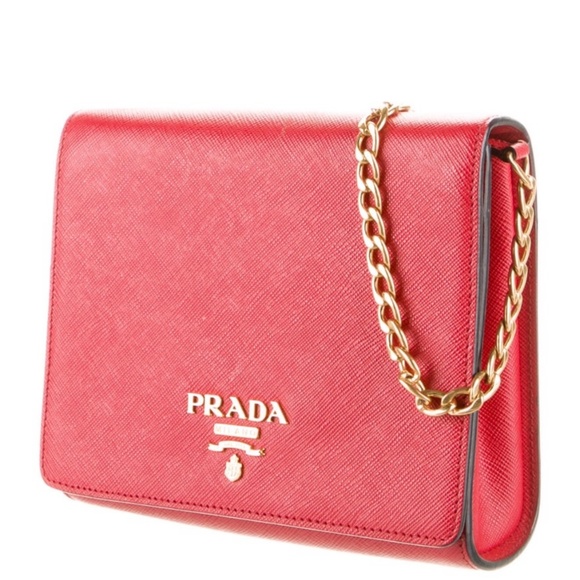 Prada saffiano chain crossbody bag 100% authentic - Picture 4 of 6